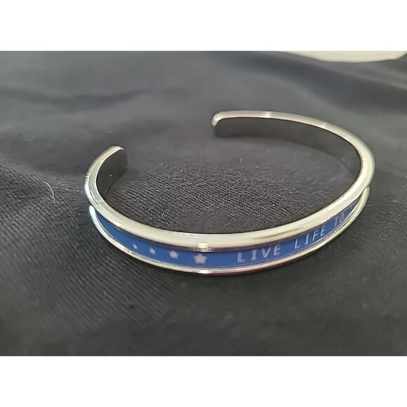 Luca + Danni Autism Awareness Blue Cuff Bracelet Live Life To The Fullest - Picture 3 of 6